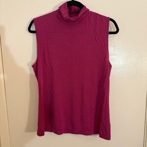 St. John NWT Sleeveless Pink Striped Women's Top Medium
